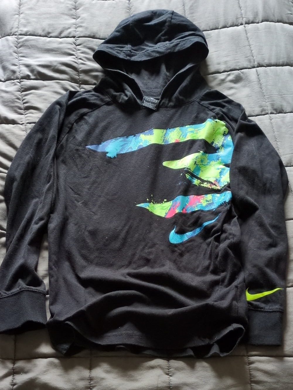 Kids Nike Black Long Sleeve With Hood